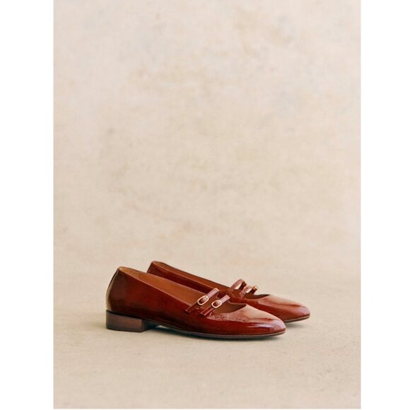 Sézane Ninon Low Ballerinas / Size 38 / US 7 / Patent Mahogany - Picture 3 of 9